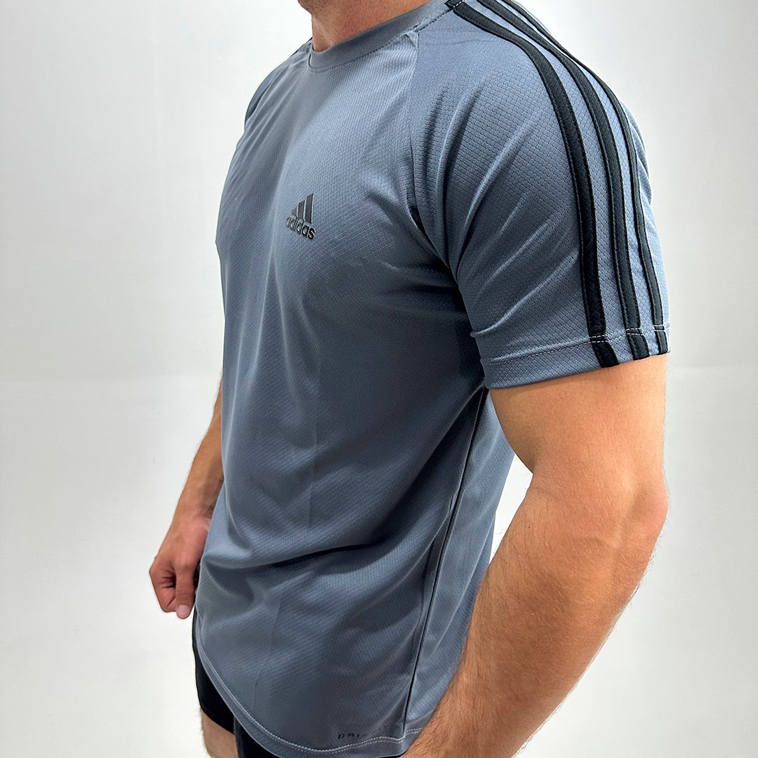 Camiseta Dry Fit III Listras Ombro–Elegante