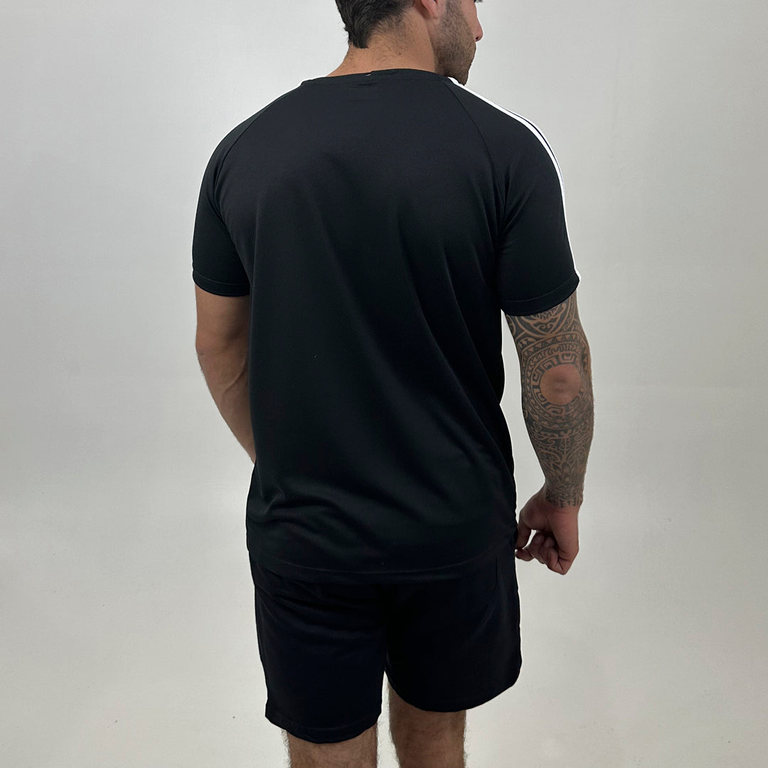 Camiseta Dry Fit III Listras Ombro–Elegante