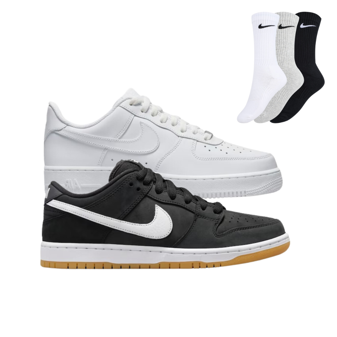 Clssico Shadow Dunk Low Pro 3 Meias–Premium